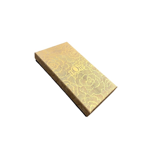 Noir Keychain and Earring Set Gold Tone Heart Charms Black Enamel Star Lock - Picture 3 of 3